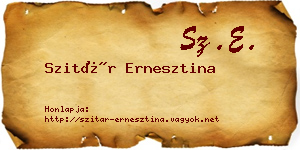 Szitár Ernesztina névjegykártya